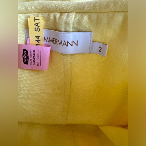 Zimmermann Yellow Mini Dress - Picture 15 of 16